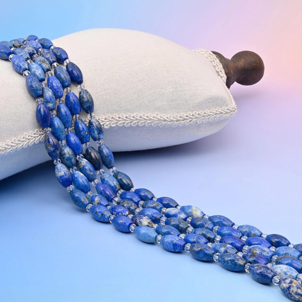 Lapis Lazuli Smooth Barrel Beads 13x8mm