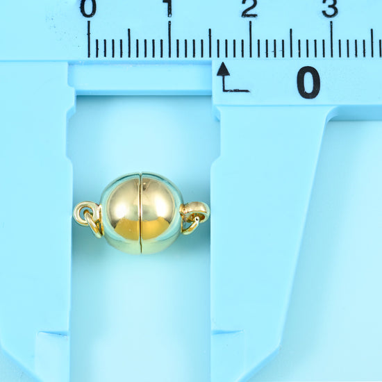 18K Gold Filled Round Magnetic Clasps for DIY Jewelry Making Supply