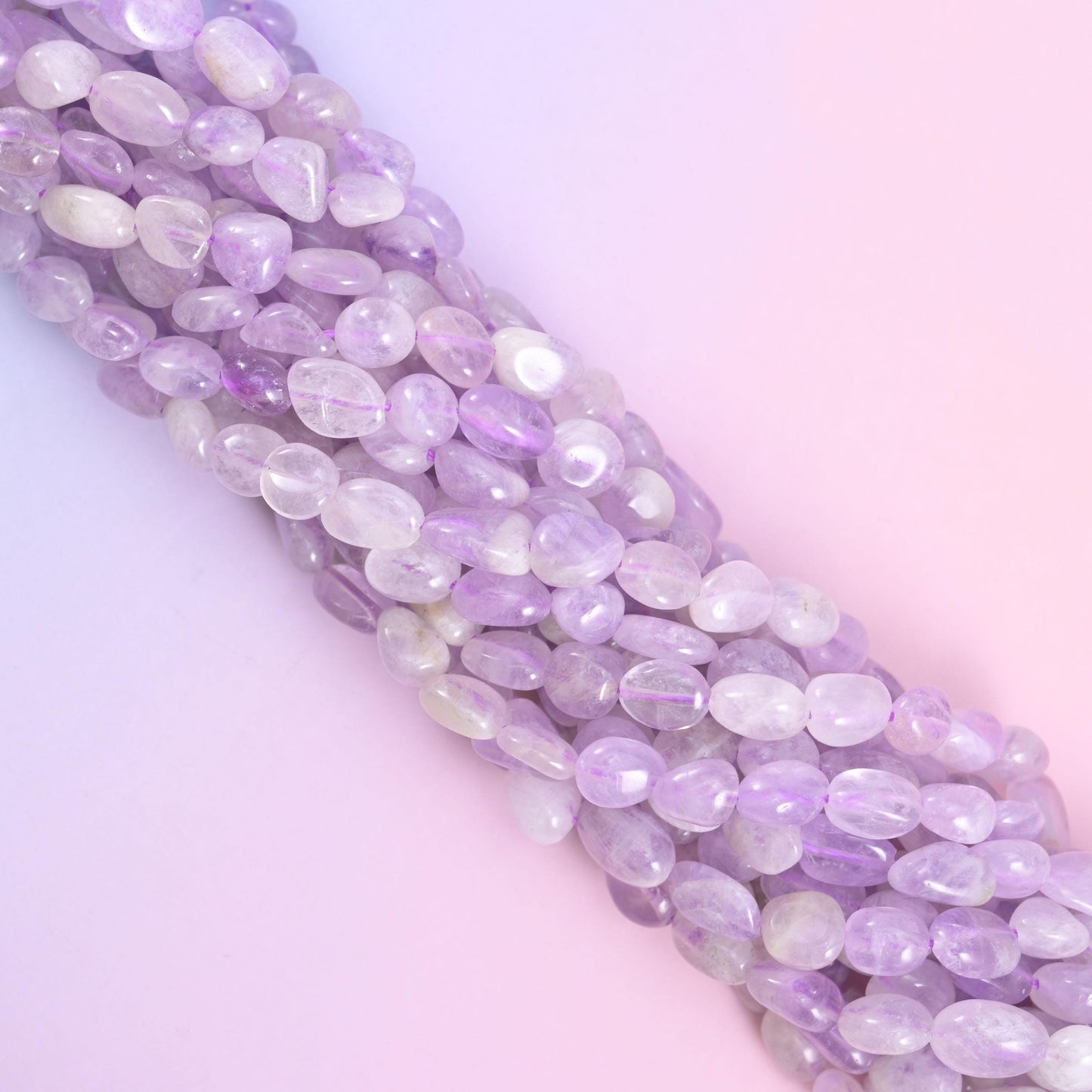 Lavender Jade Pebble Nugget Beads, hole approximately 1.0mm