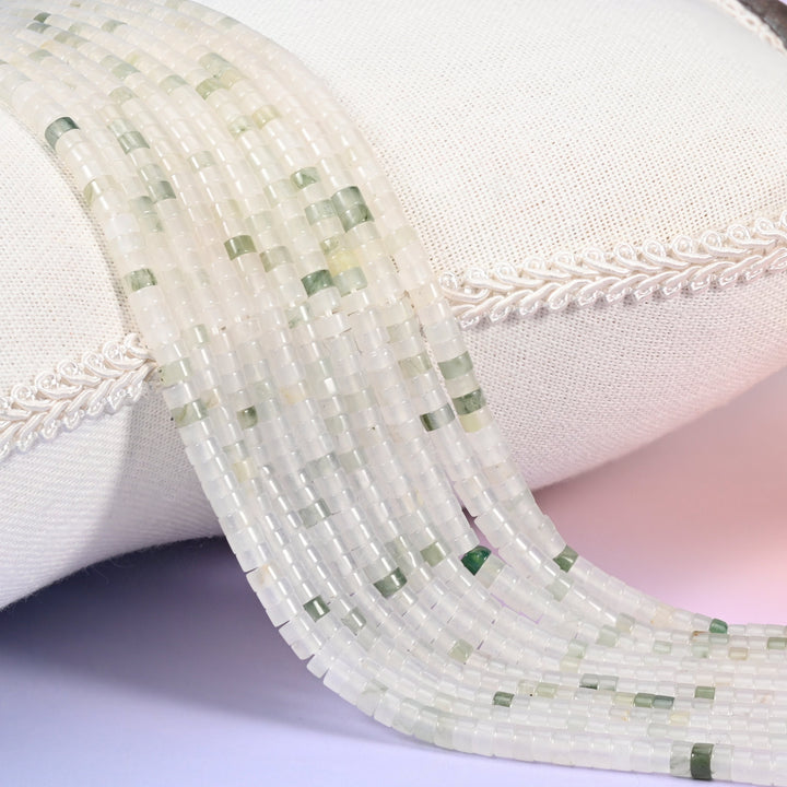 Tianshan Jade Smooth Heishi Disc Beads