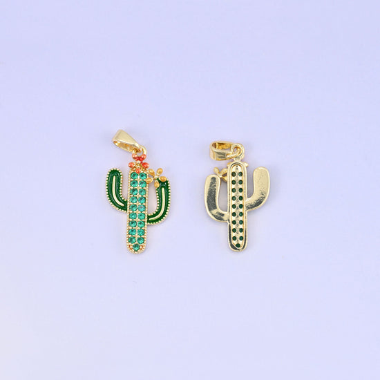 Cactus cut brass, 18k gold plated, beads