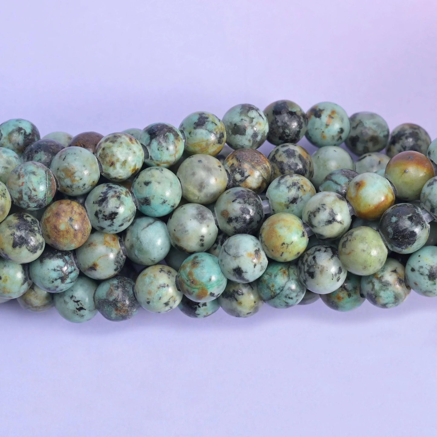 Smooth round cut african howlite beads
