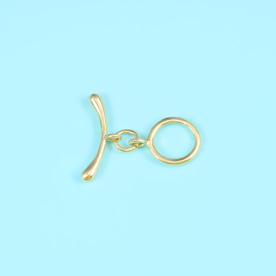 18K Gold Filled Curve Bar Toggle Lock Clasps for DIY Jewelry Making Supply