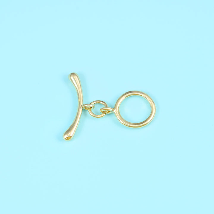 18K Gold Filled Curve Bar Toggle Lock Clasps for DIY Jewelry Making Supply