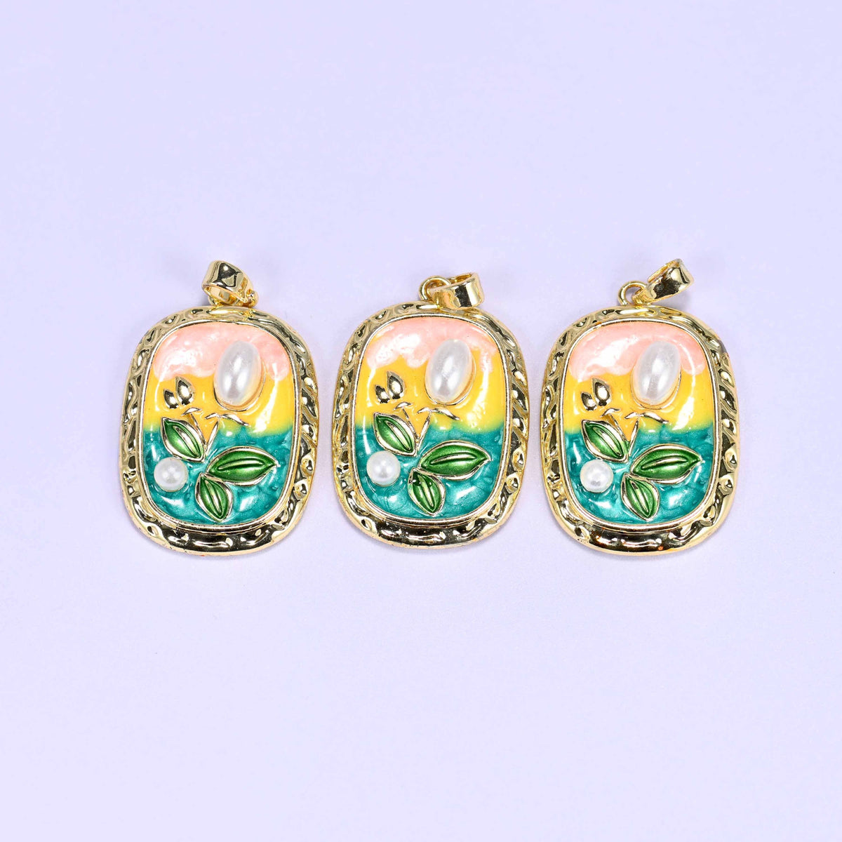 18K gold plated tulip charm, sold individually