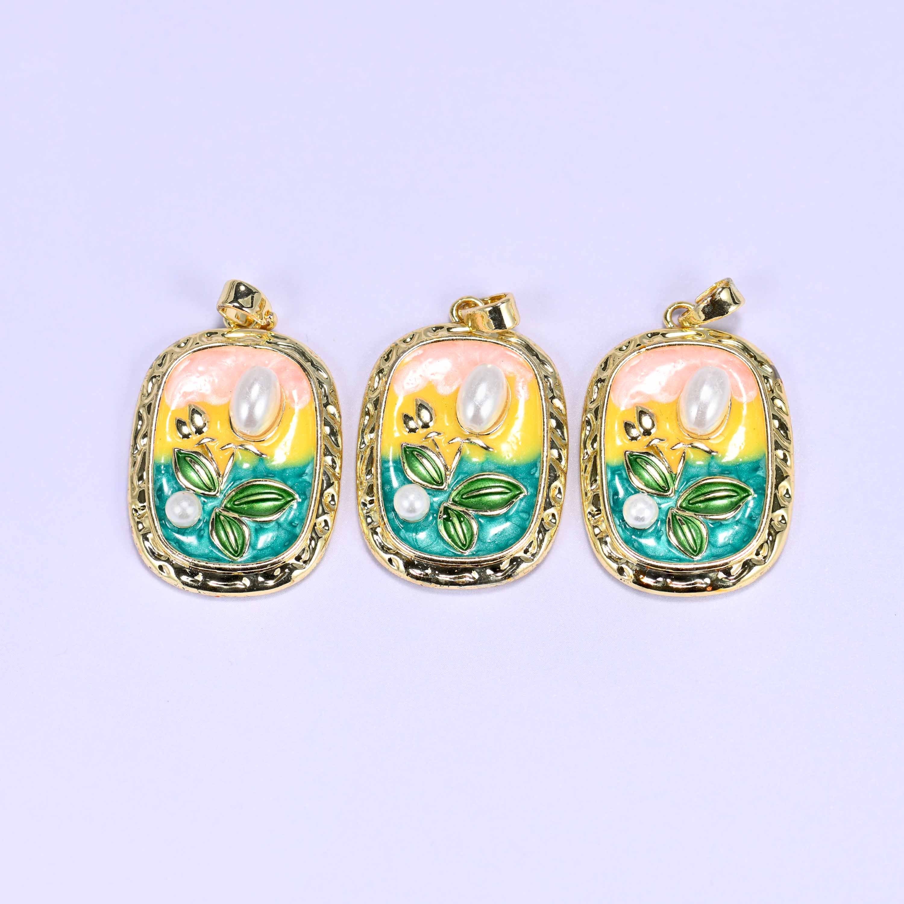 18K gold plated tulip charm, sold individually
