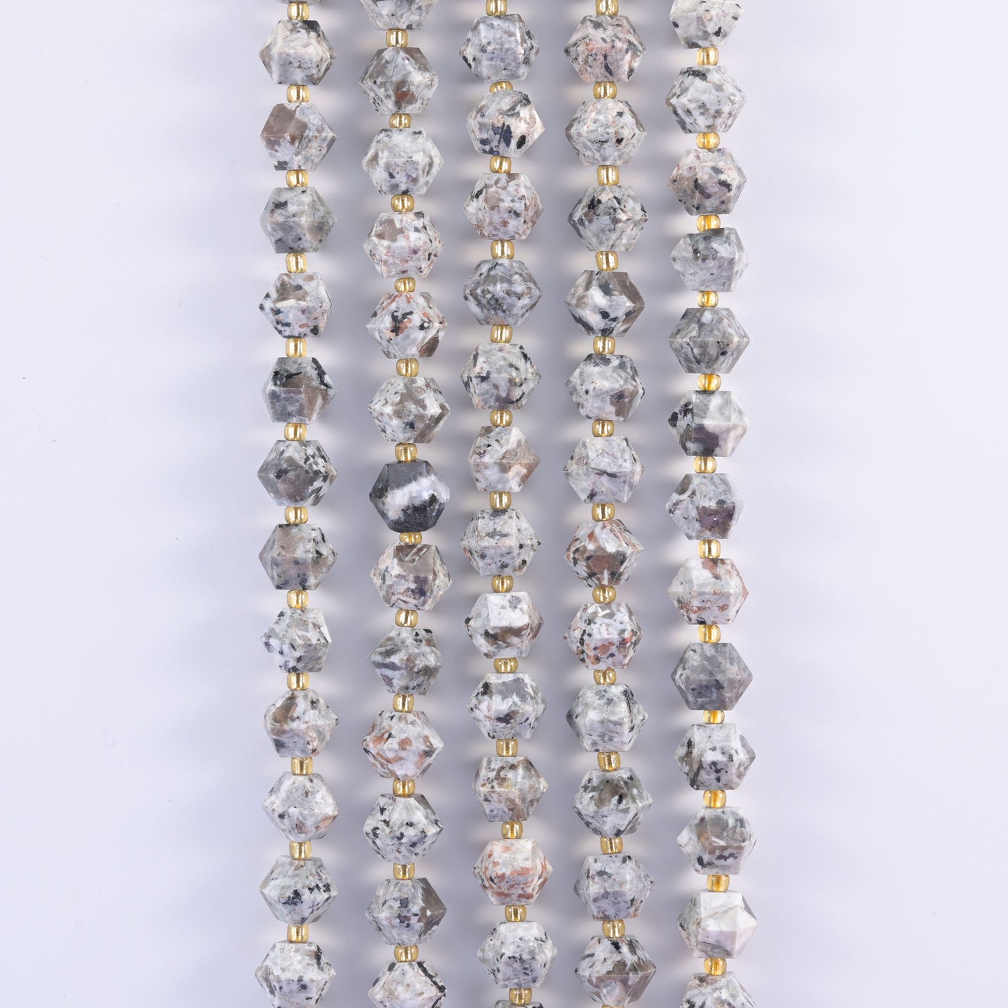 Faceted 8 Sides Diamond Rhombus Beads Size 10mm, 15.5 Inch Strand.