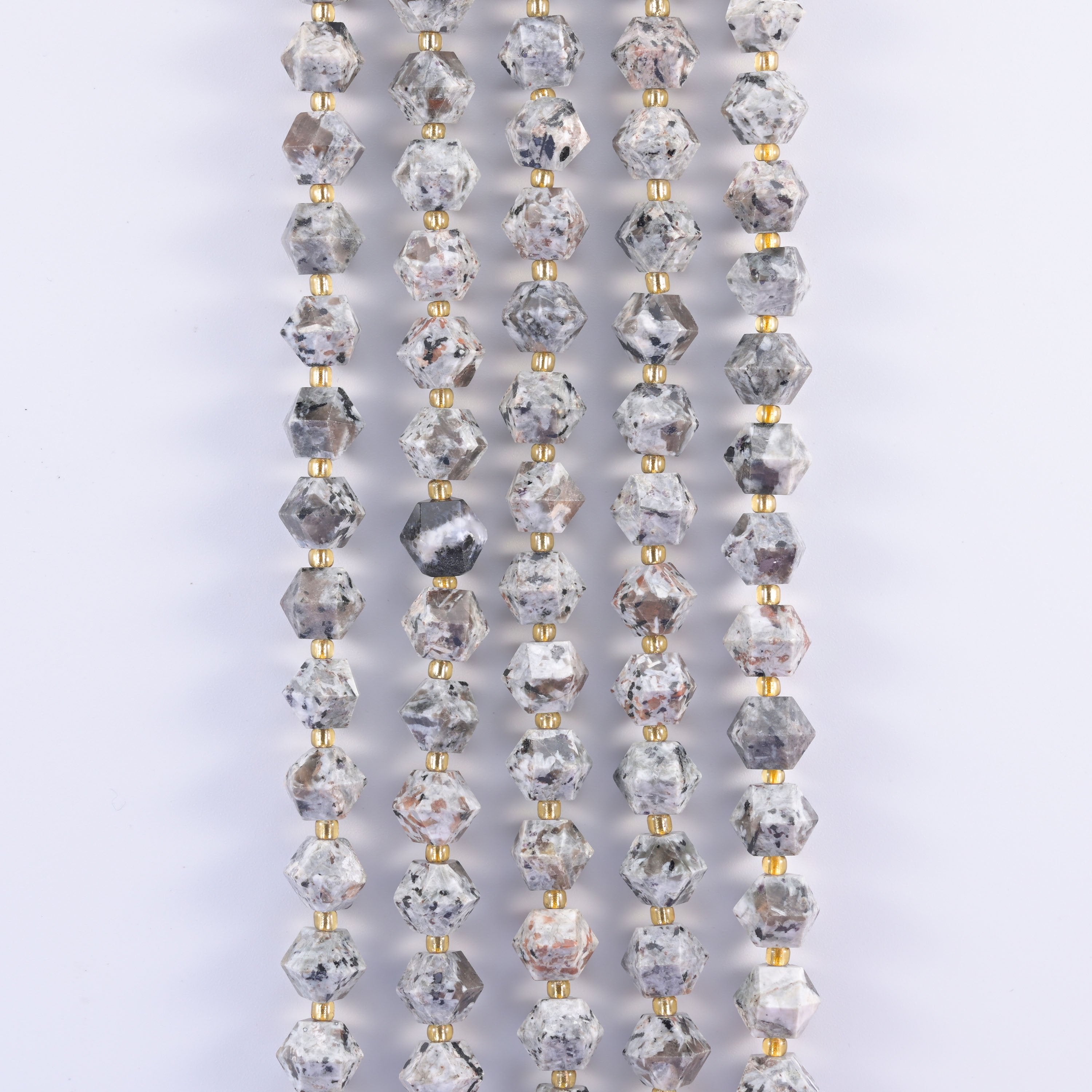 Faceted 8 Sides Diamond Rhombus Beads Size 10mm, 15.5 Inch Strand.
