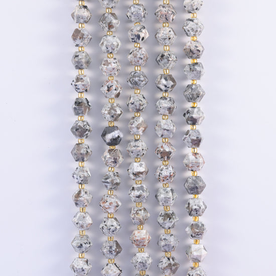 Faceted 8 Sides Diamond Rhombus Beads Size 10mm, 15.5 Inch Strand.