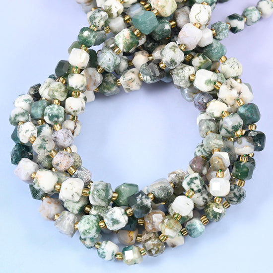 Tree Agate beads for jewellery making