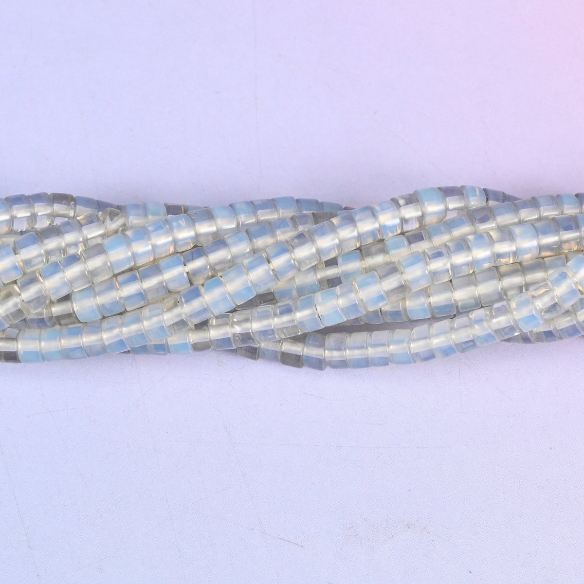 Opalite Smooth Heishi Disc Beads, approximately 180 beads per strand