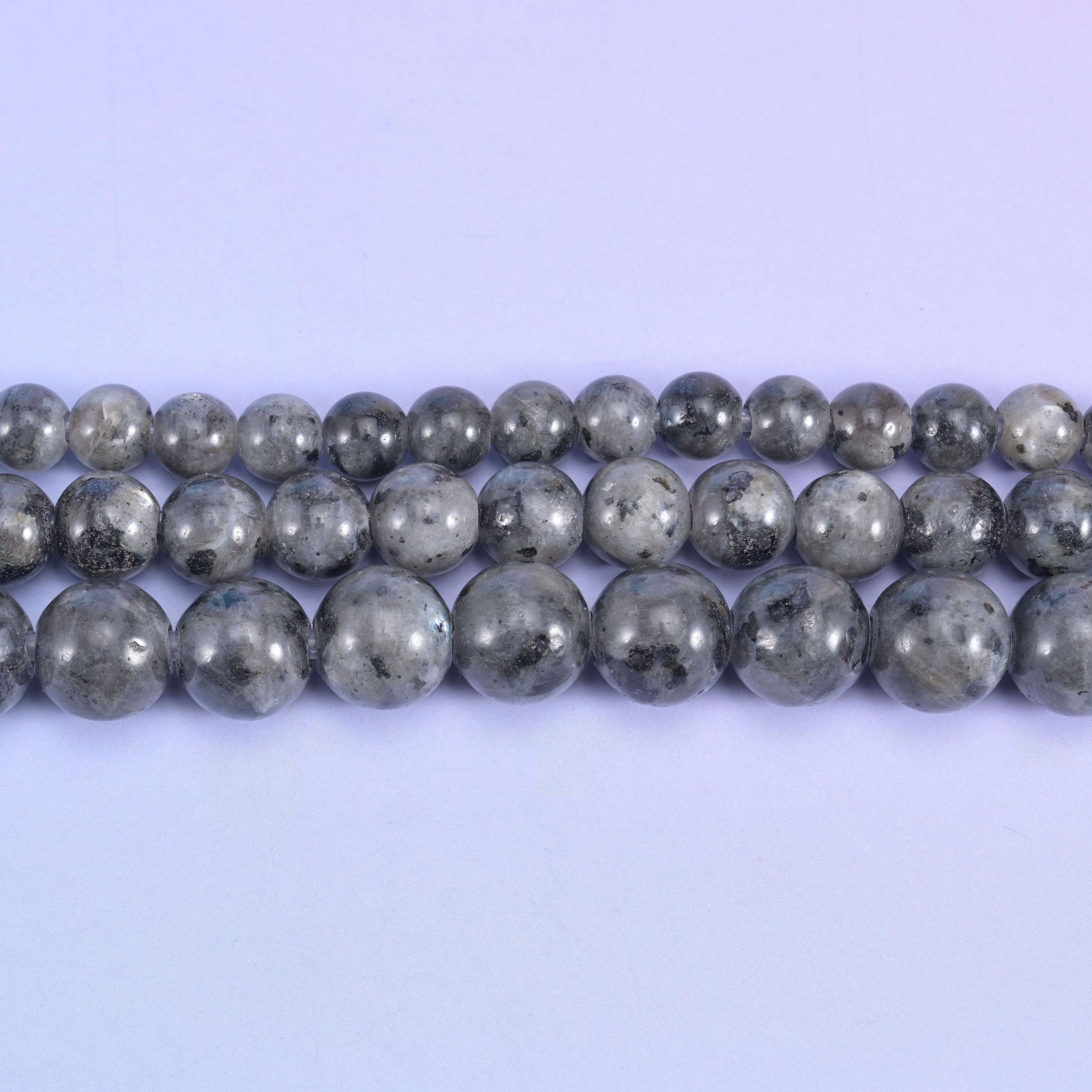 Larvikite Labradorite beads, smooth round, 6mm, 8mm and 10mm