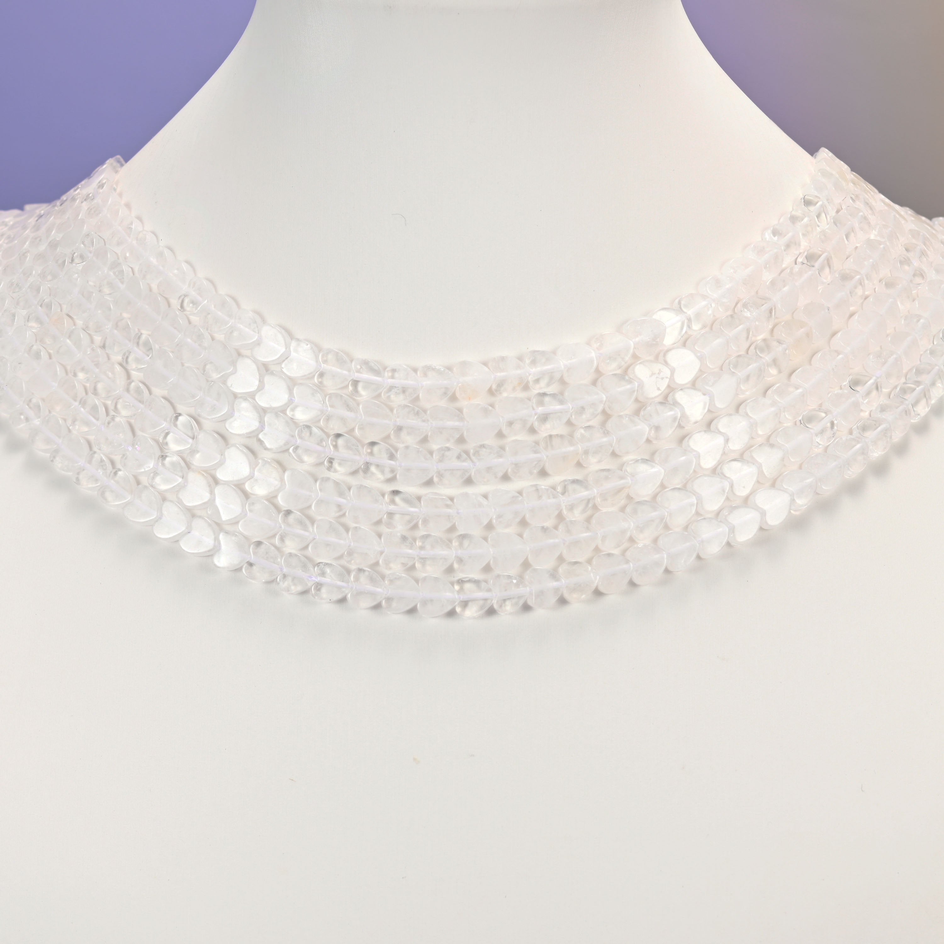 Clear Quartz beads, flat heart, Approximately 6x6x2mm, with slight variation bead to bead