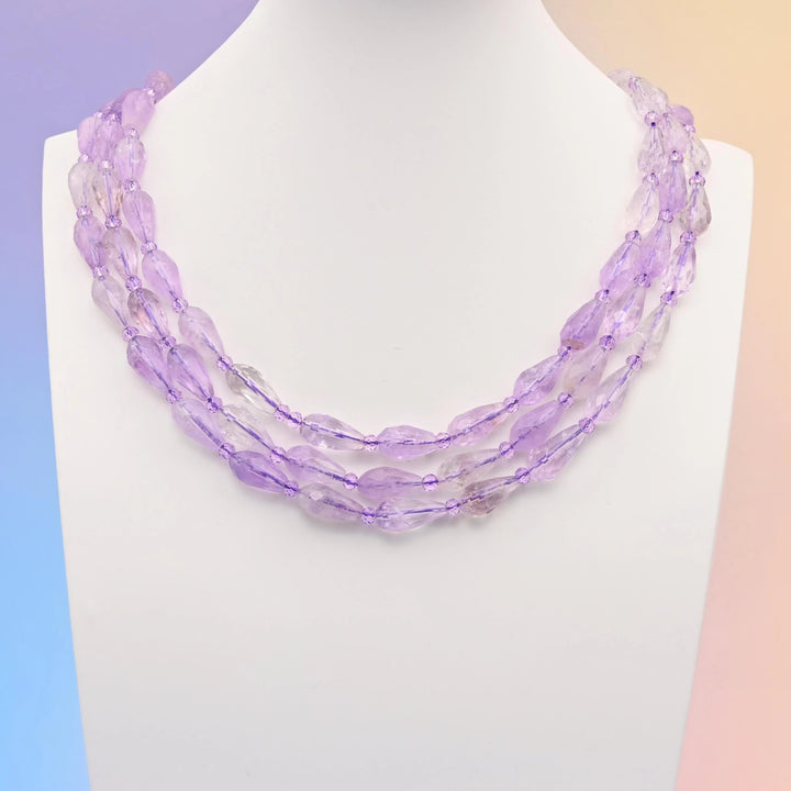Lavender Amethyst faceted teardrop beads, 16x8mm, sold per 15.5 inch strand