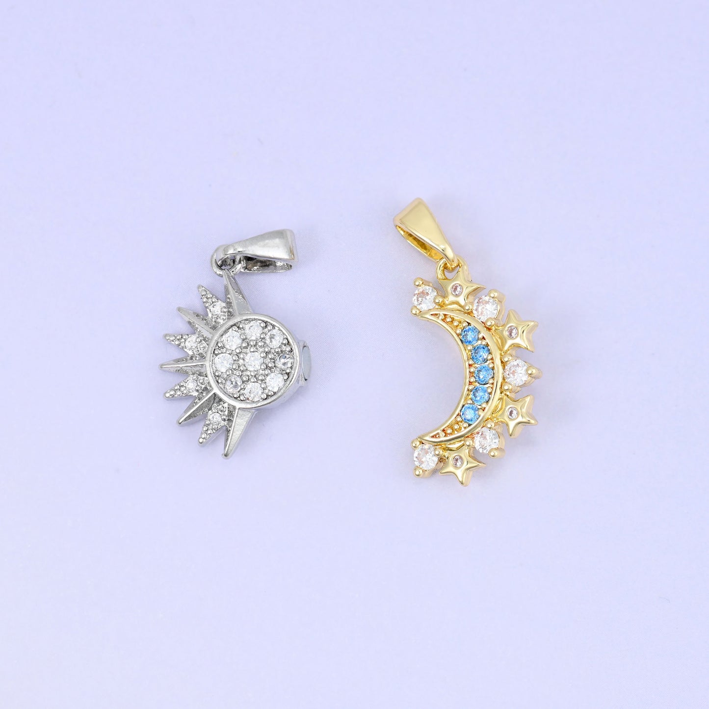 Sun Moon Friendship Pendant bail, approximately 6.0 x 2.90mm