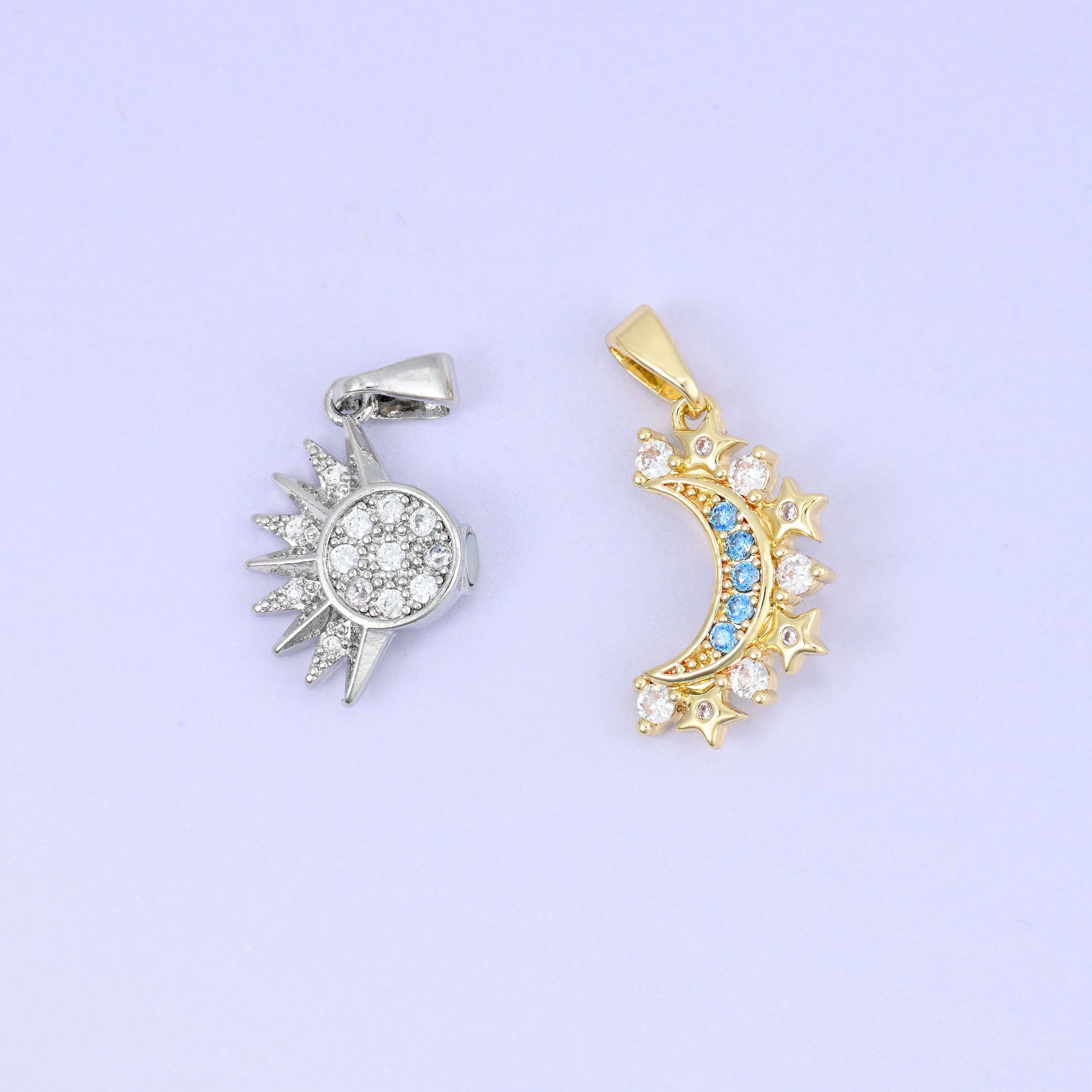 Sun Moon Friendship Pendant bail, approximately 6.0 x 2.90mm