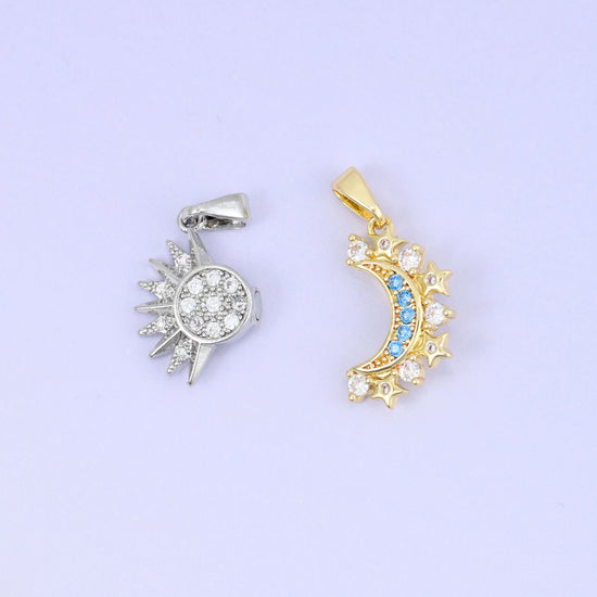 Sun Moon Friendship Pendant bail, approximately 6.0 x 2.90mm