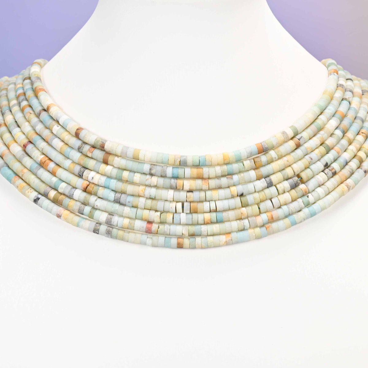 Amazonite beads, heishi disc, 2x4mm