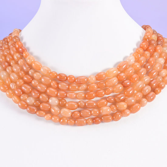 Red Aventurine Pebble Nugget Beads, 15.5 inch strand
