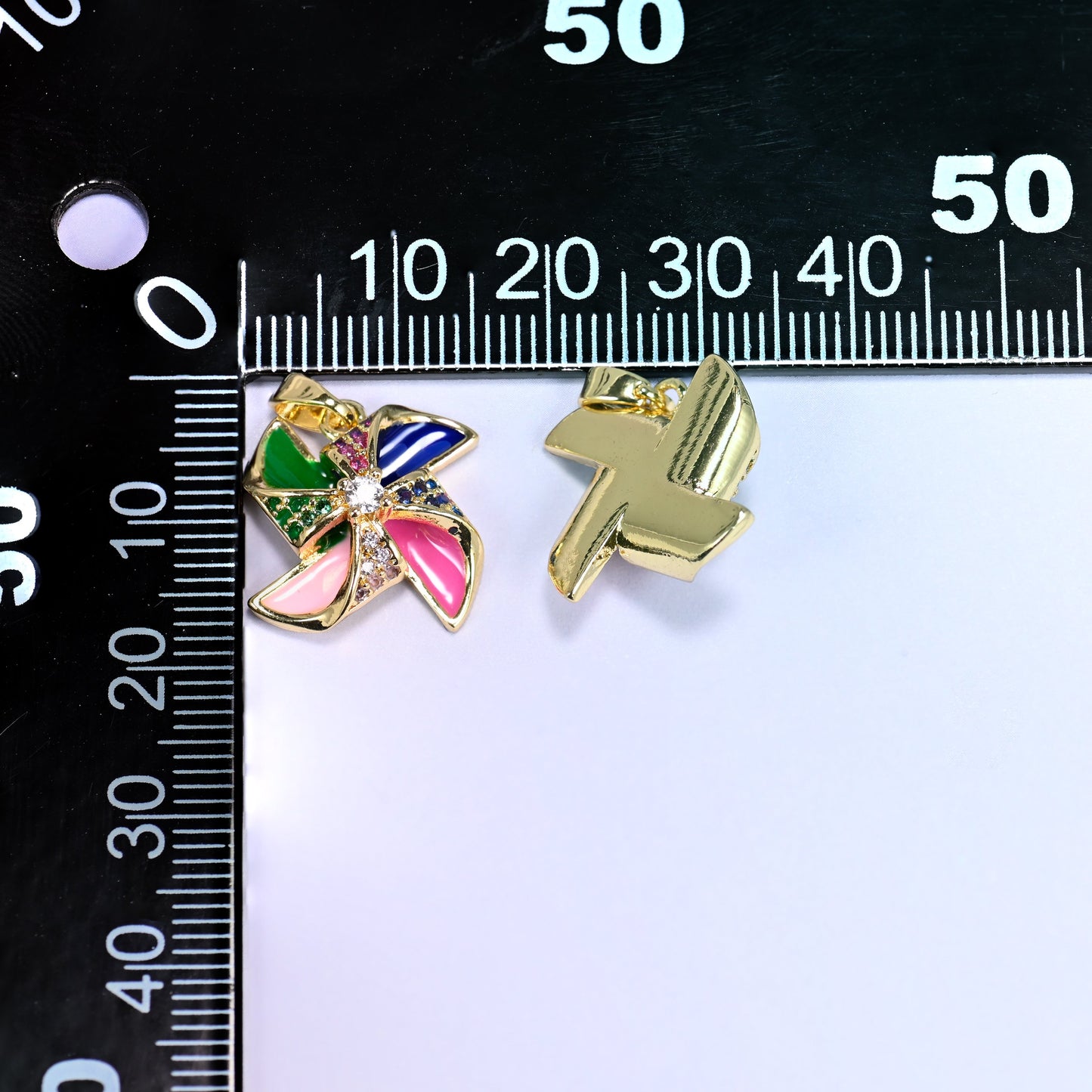 Colorful Windmill Zircon Charms: DIY Pendants, Jewelry Making Supply