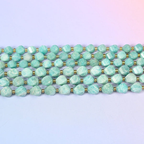 Green Amazonite in soft seafoam and pale turquoise-green