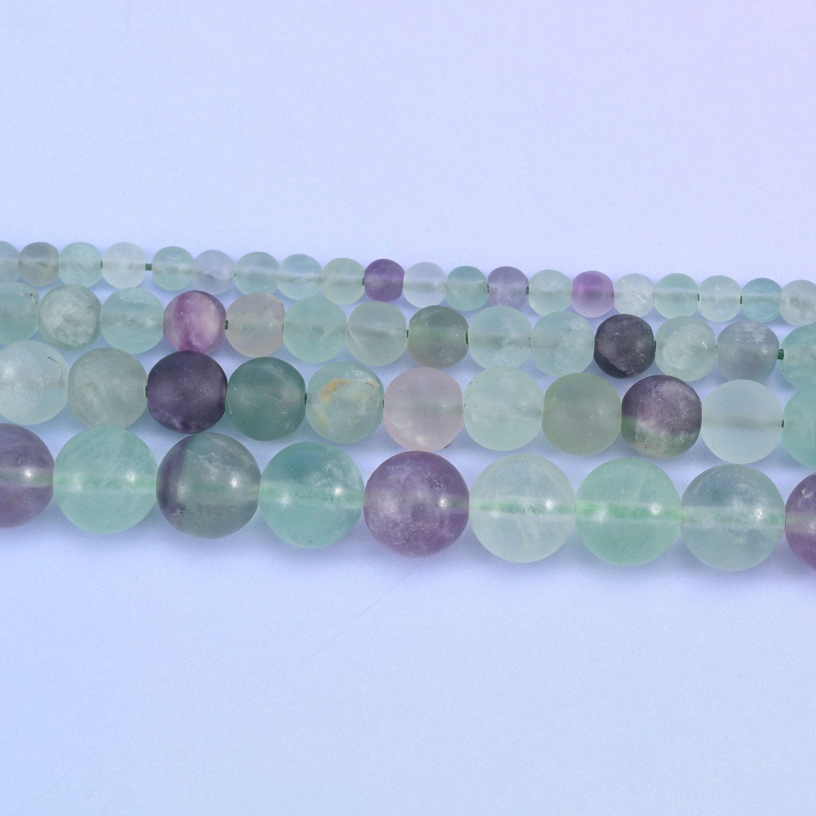 Round cut fluorite beads