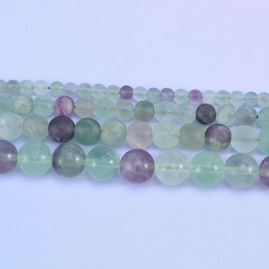 Round cut fluorite beads