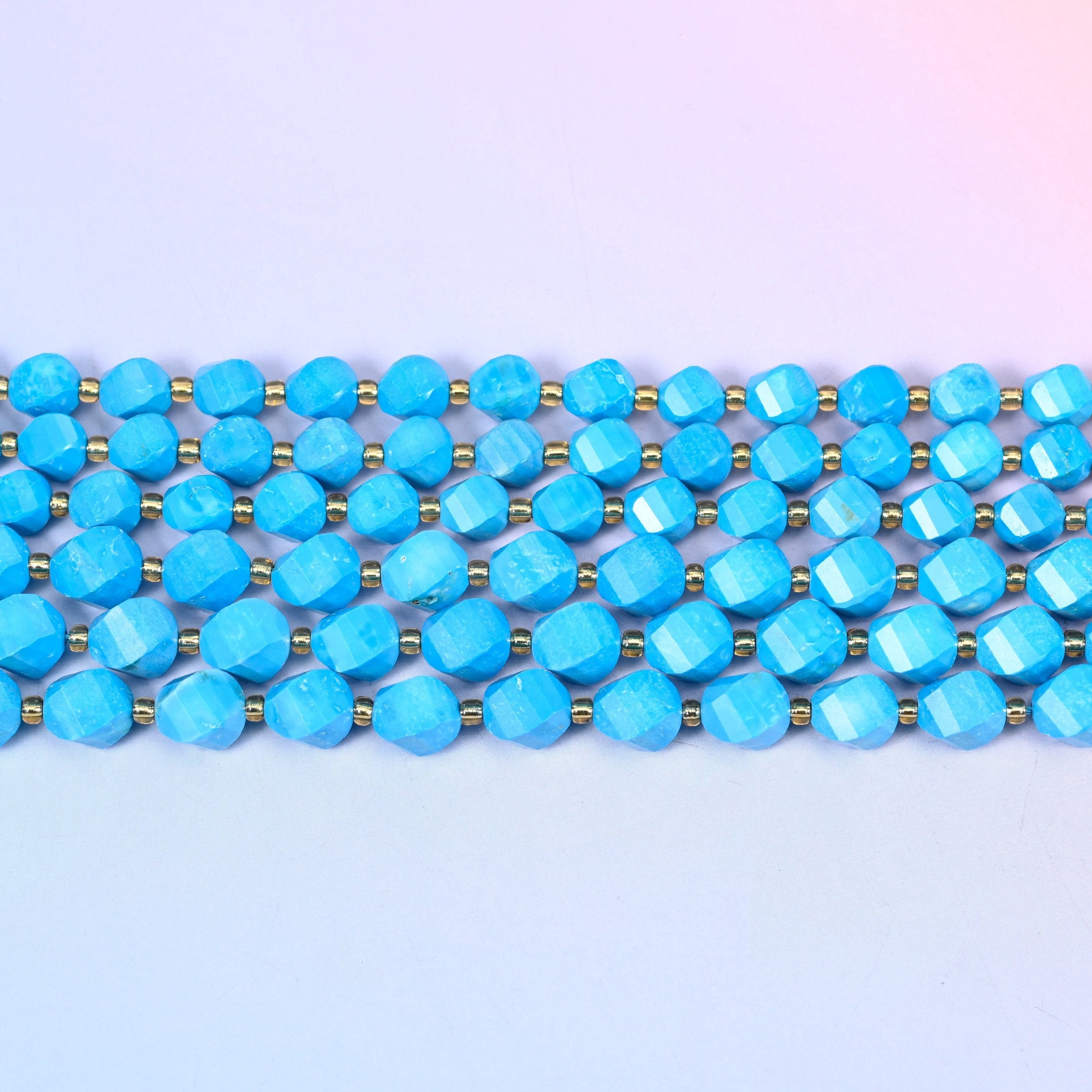 Dyed Blue Howlite in bright cerulean turquoise blue