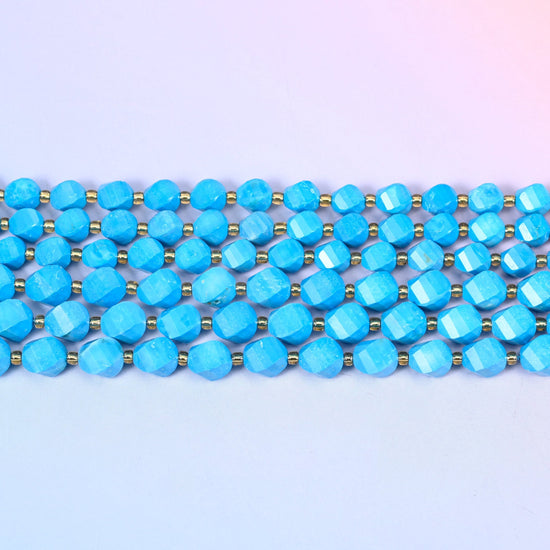Dyed Blue Howlite in bright cerulean turquoise blue