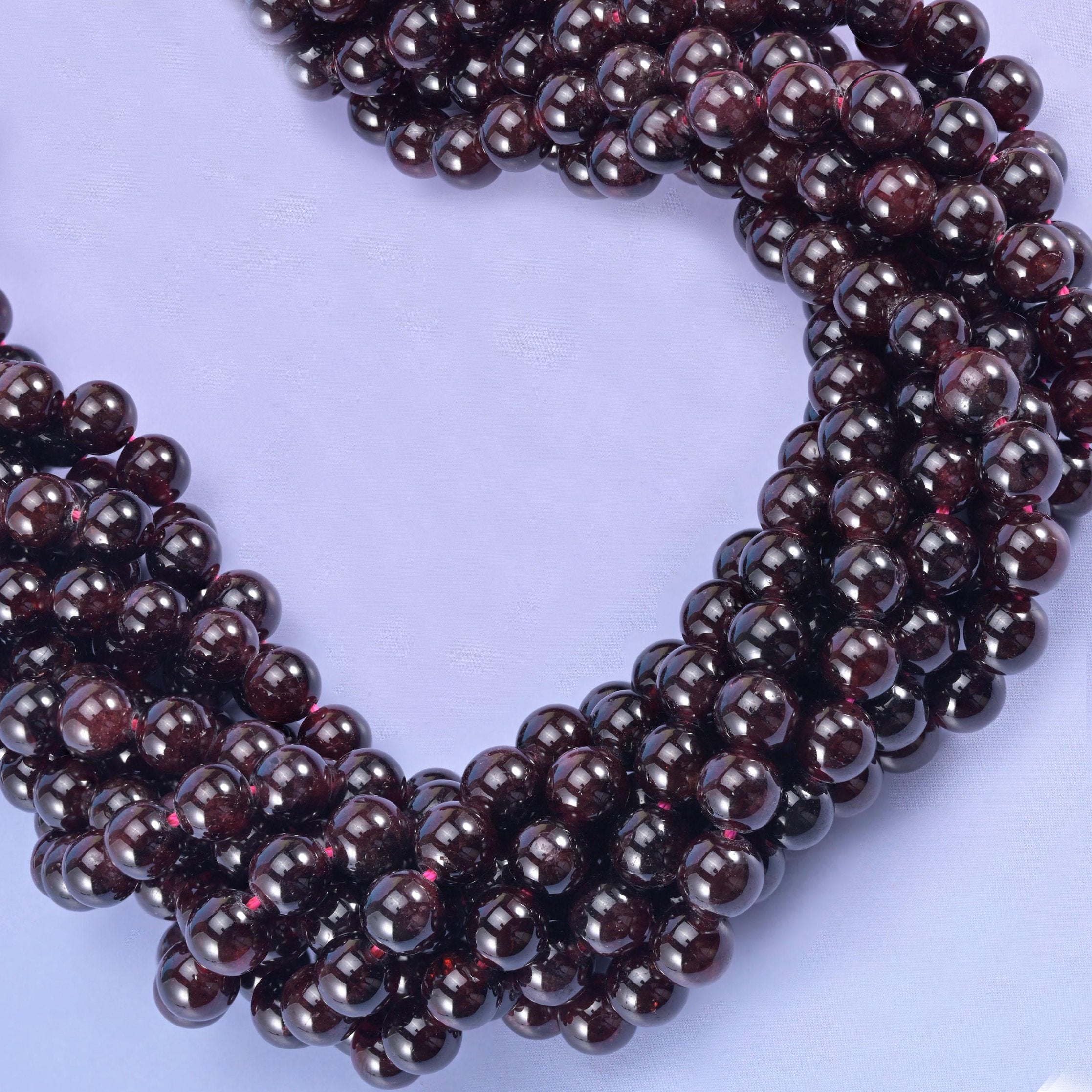 Red Garnet beads, hole approximately 1.0-1.2mm