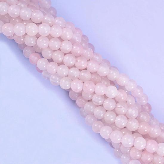 Rose Quartz beads, wide 2.0-2.5mm hole, centre drilled