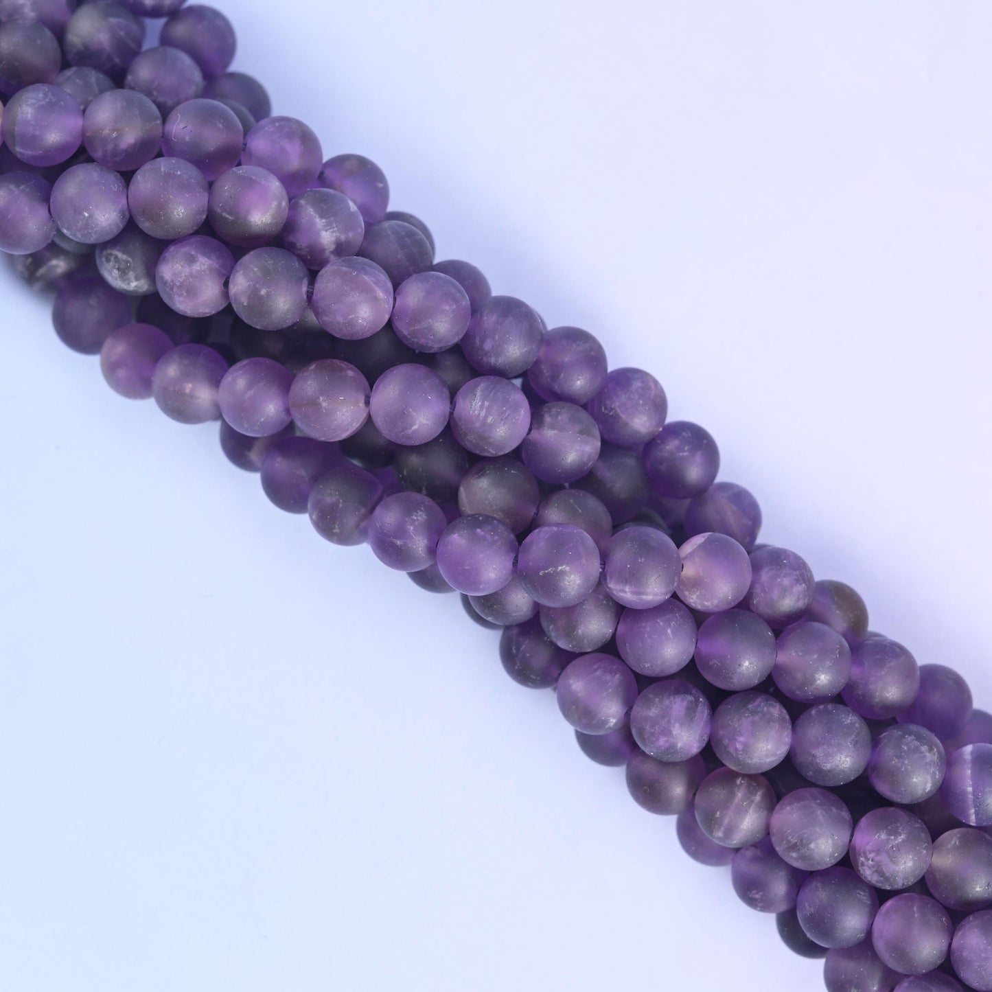 Amethyst Matte Frosted Round Beads 4mm 6mm 8mm 10mm, 4mm approximately 85 beads / 6mm approximately 60 beads / 8mm approximately 46 beads / 10mm approximately 38 beads