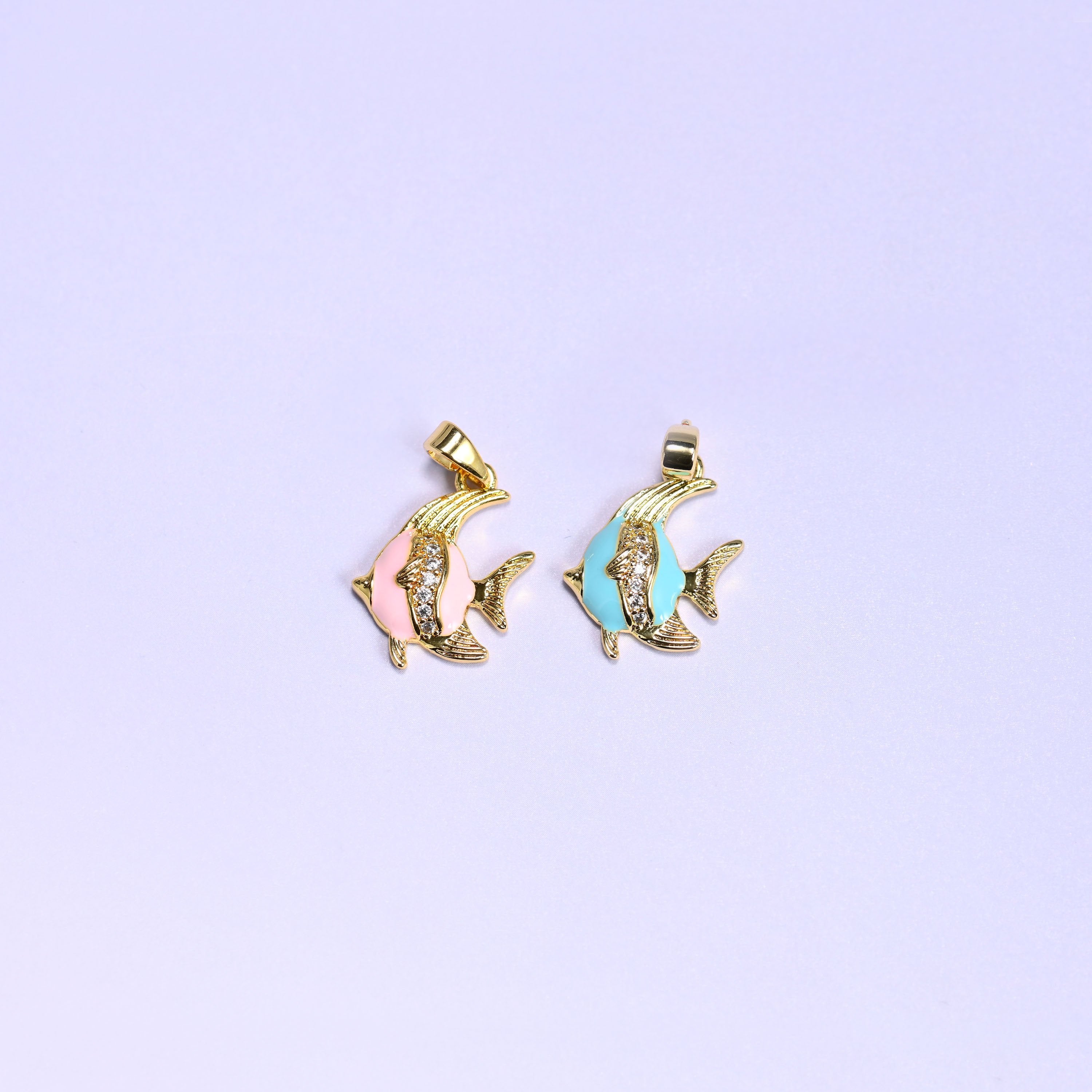 Enamel Tropical Fish Zircon Charms