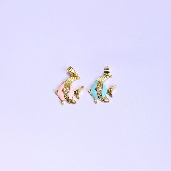Enamel Tropical Fish Zircon Charms