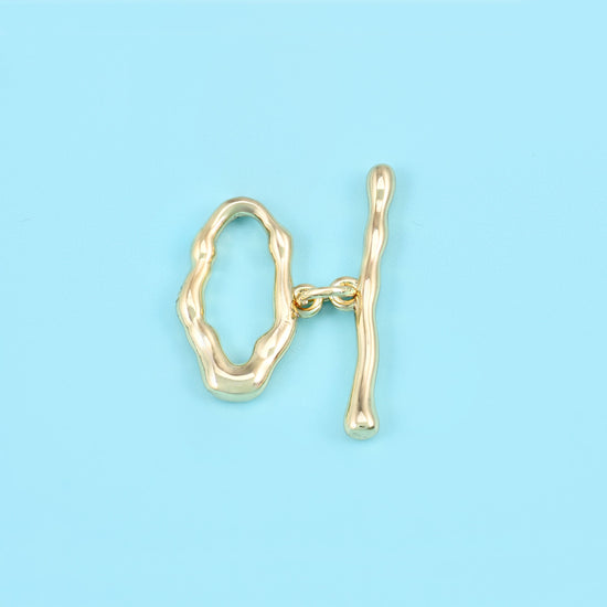 18K Gold Filled Freeform Toggle Clasp