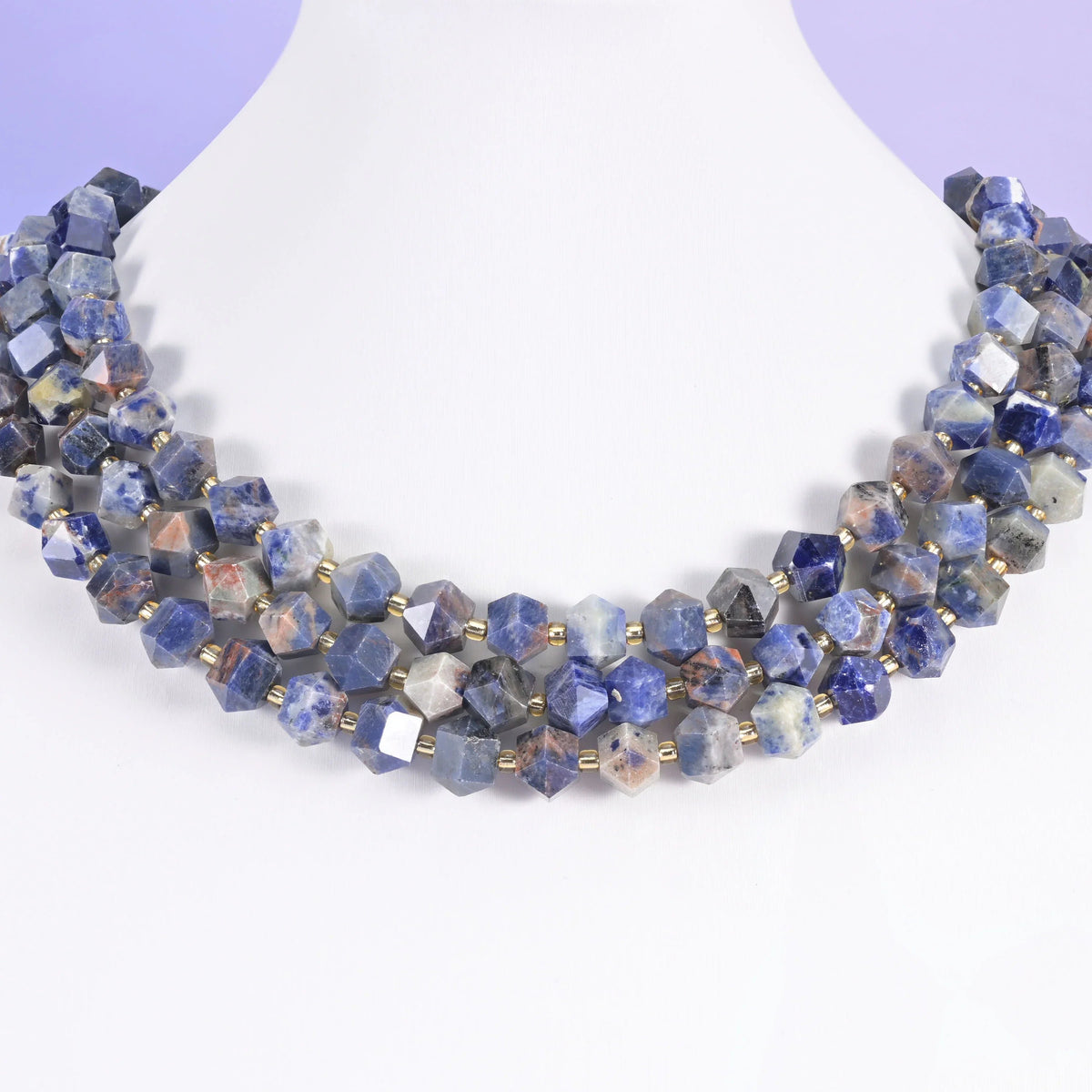 Diamond Rhombus Gemstone Beads in a choice of eight natural and colour-treated stones.