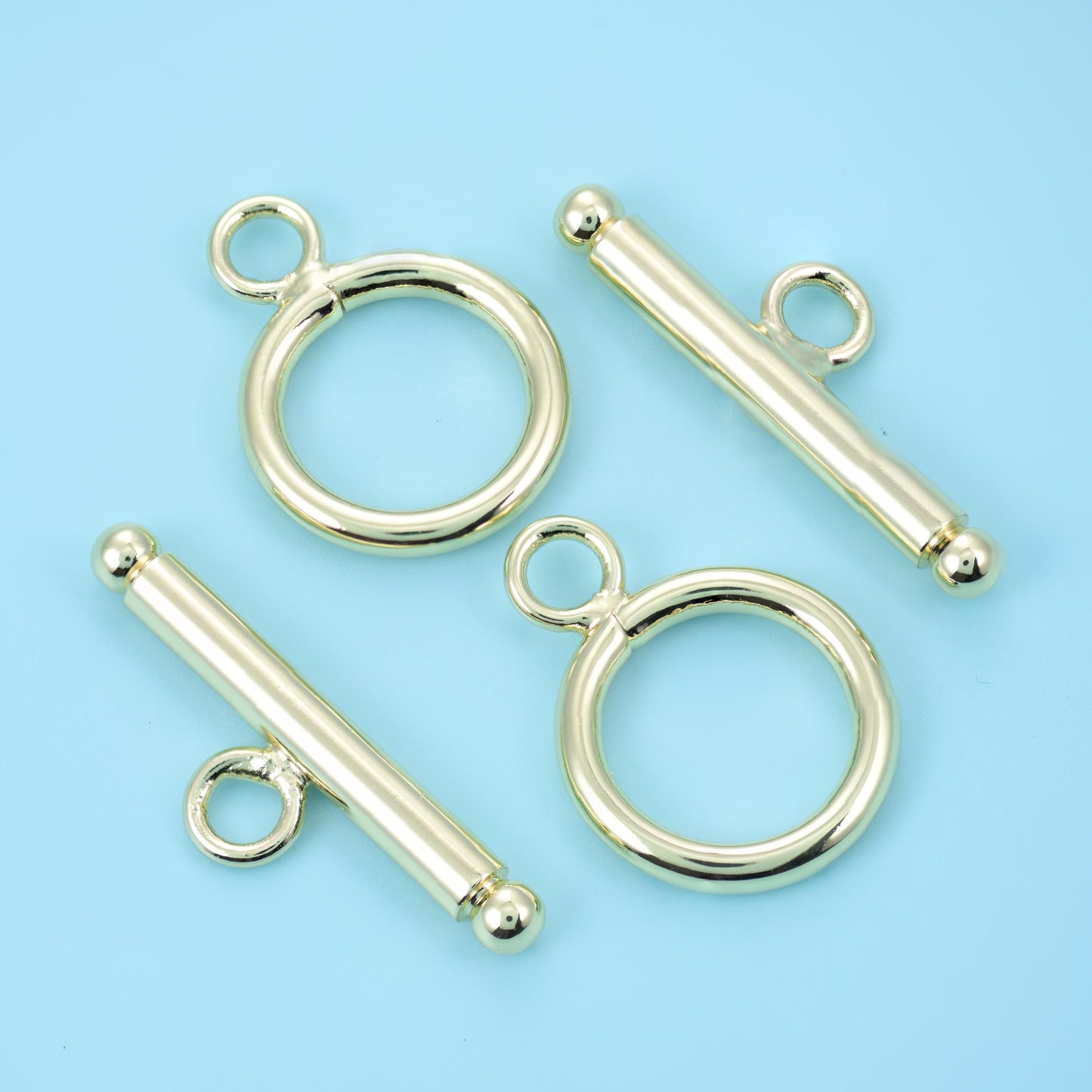 Toggle clasp, 14K gold filled, 14mm ring