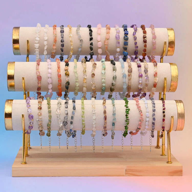Chip Gemstone Bead Bracelet