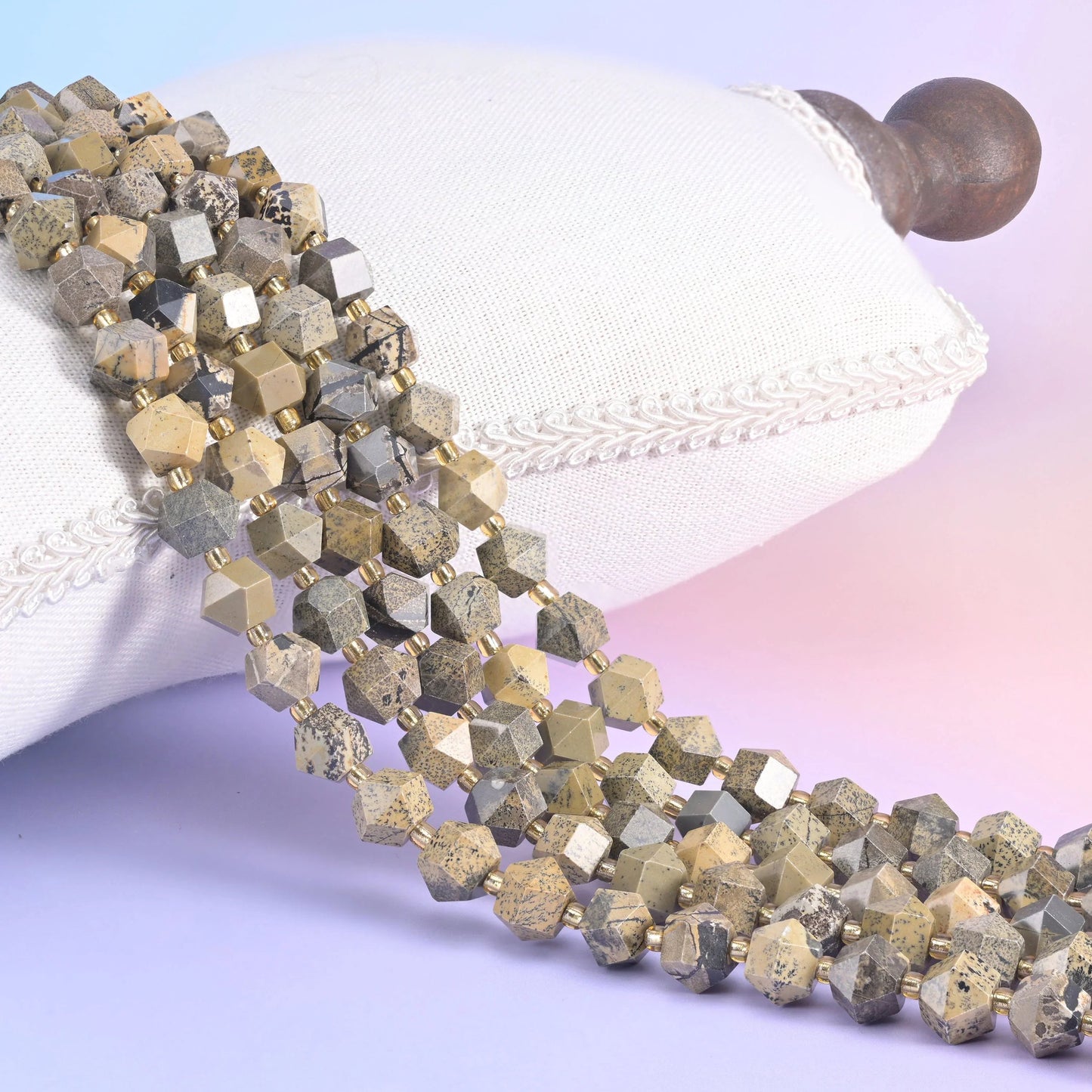 Faceted 8 Sides Diamond Rhombus Gemstone Beads, sold per 15.5 inch strand, approximately 36 beads.