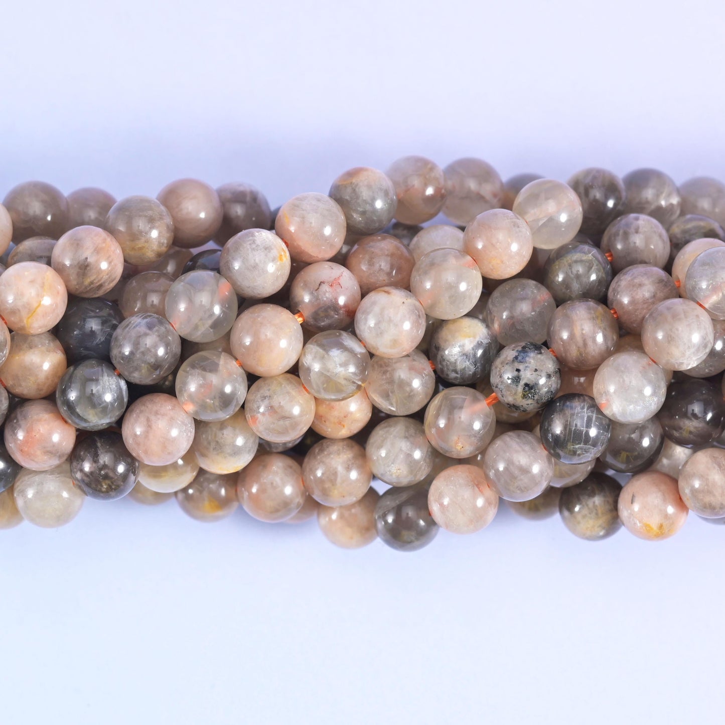 Black Moonstone Smooth Round Beads 6mm 8mm 10mm 12mm, hole 1.0mm with a +/- 0.2mm difference, centre drilled