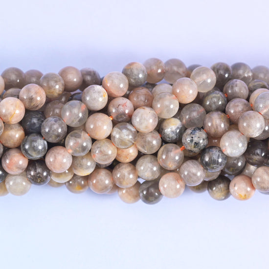 Black Moonstone Smooth Round Beads 6mm 8mm 10mm 12mm, hole 1.0mm with a +/- 0.2mm difference, centre drilled