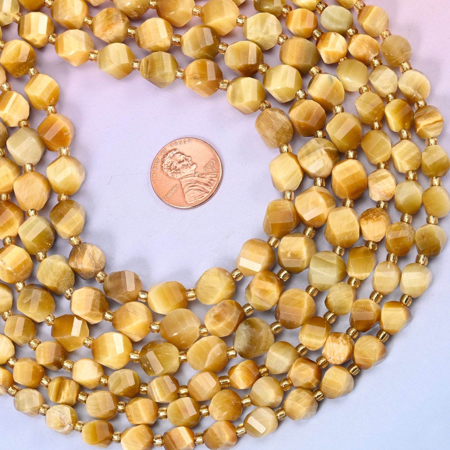 Natural Gold Tiger Eye with a silky chatoyant sheen