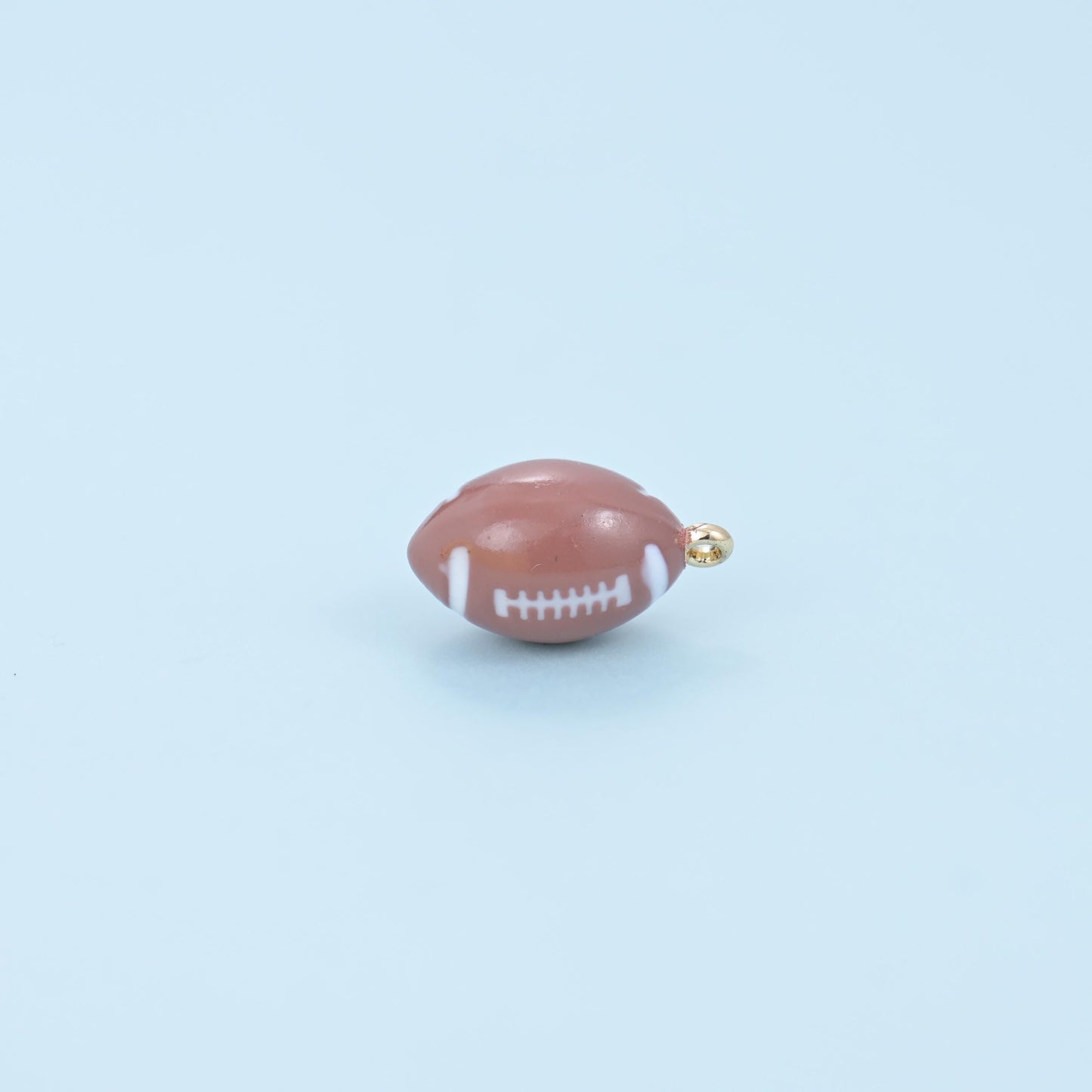 Enamel Football Charm 17x9.75mm, sold per piece
