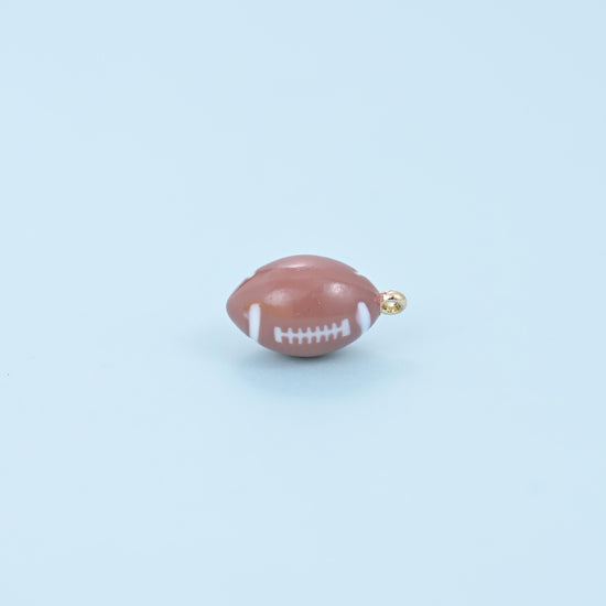 Enamel Football Charm 17x9.75mm, sold per piece