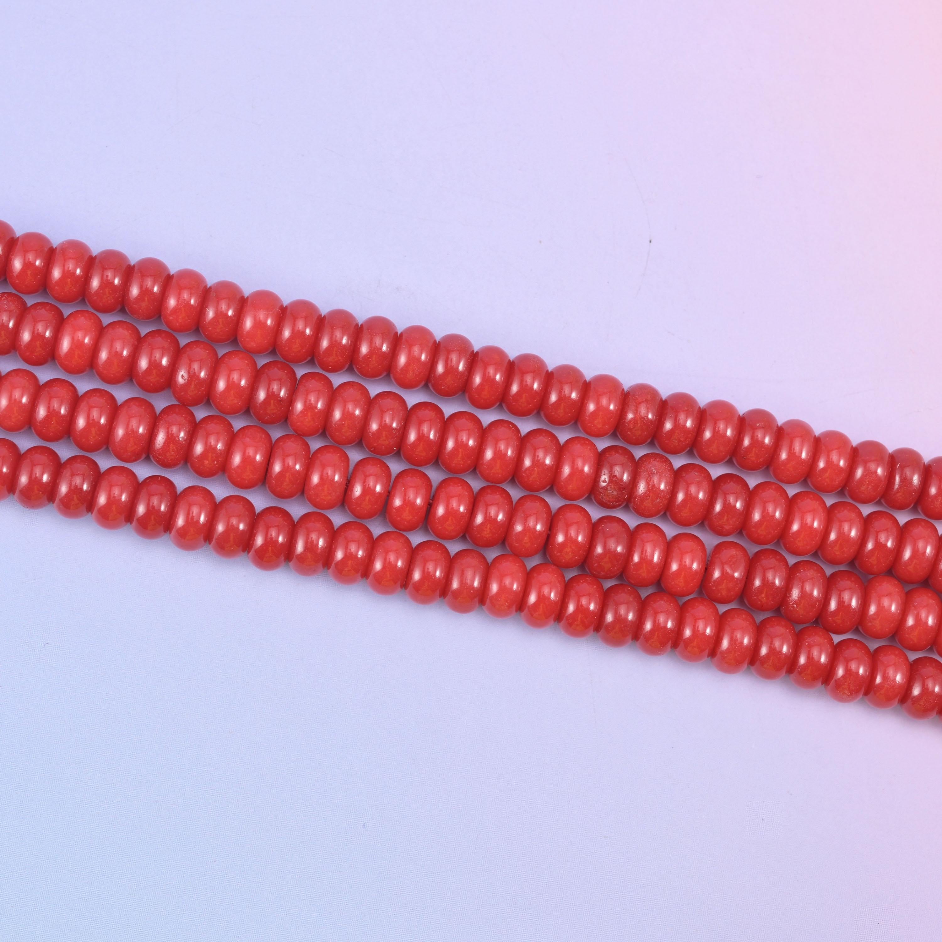 Red Dyed Jade beads in a bold, glossy cherry red tone