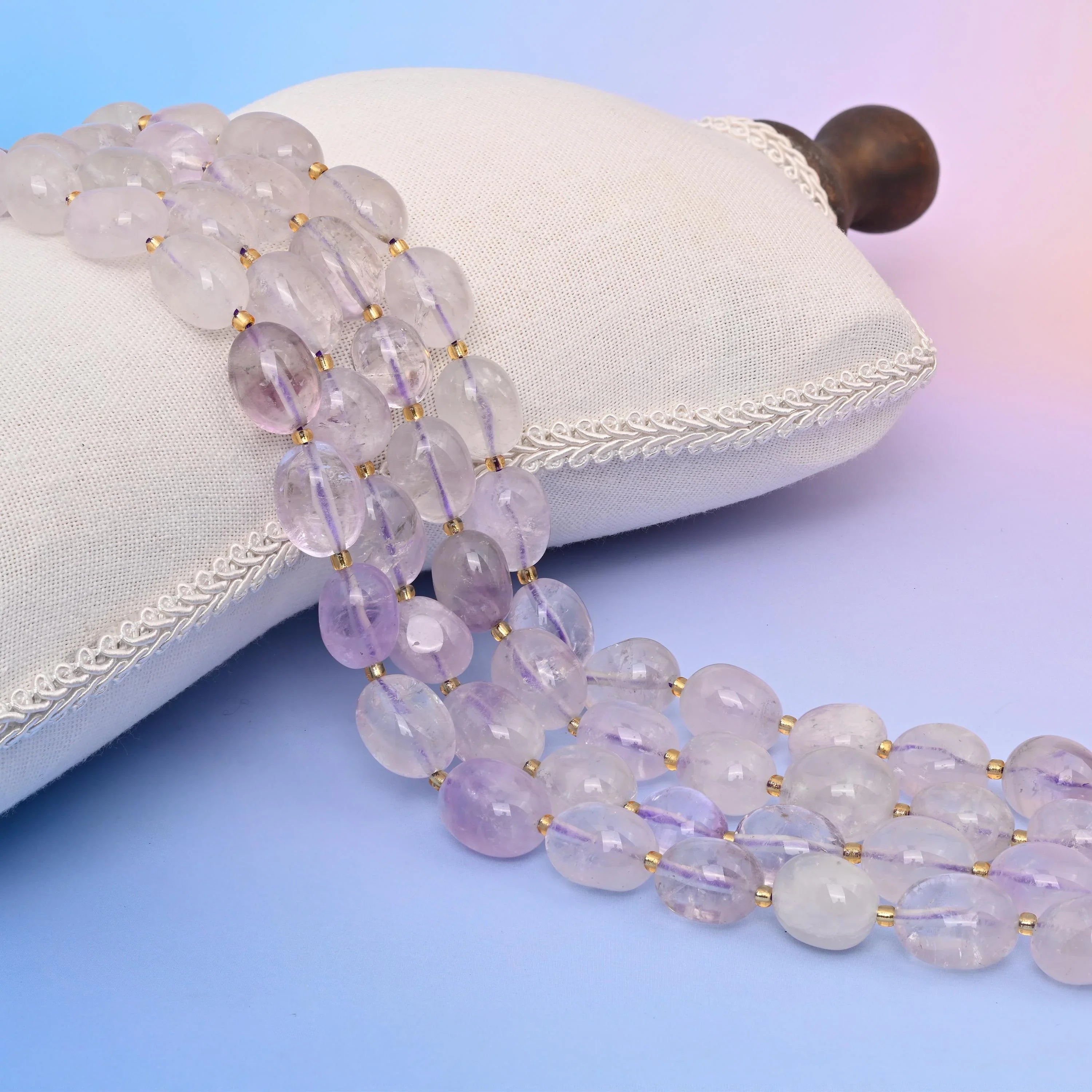 Lavender Amethyst Oval Nugget Beads 10-17mm