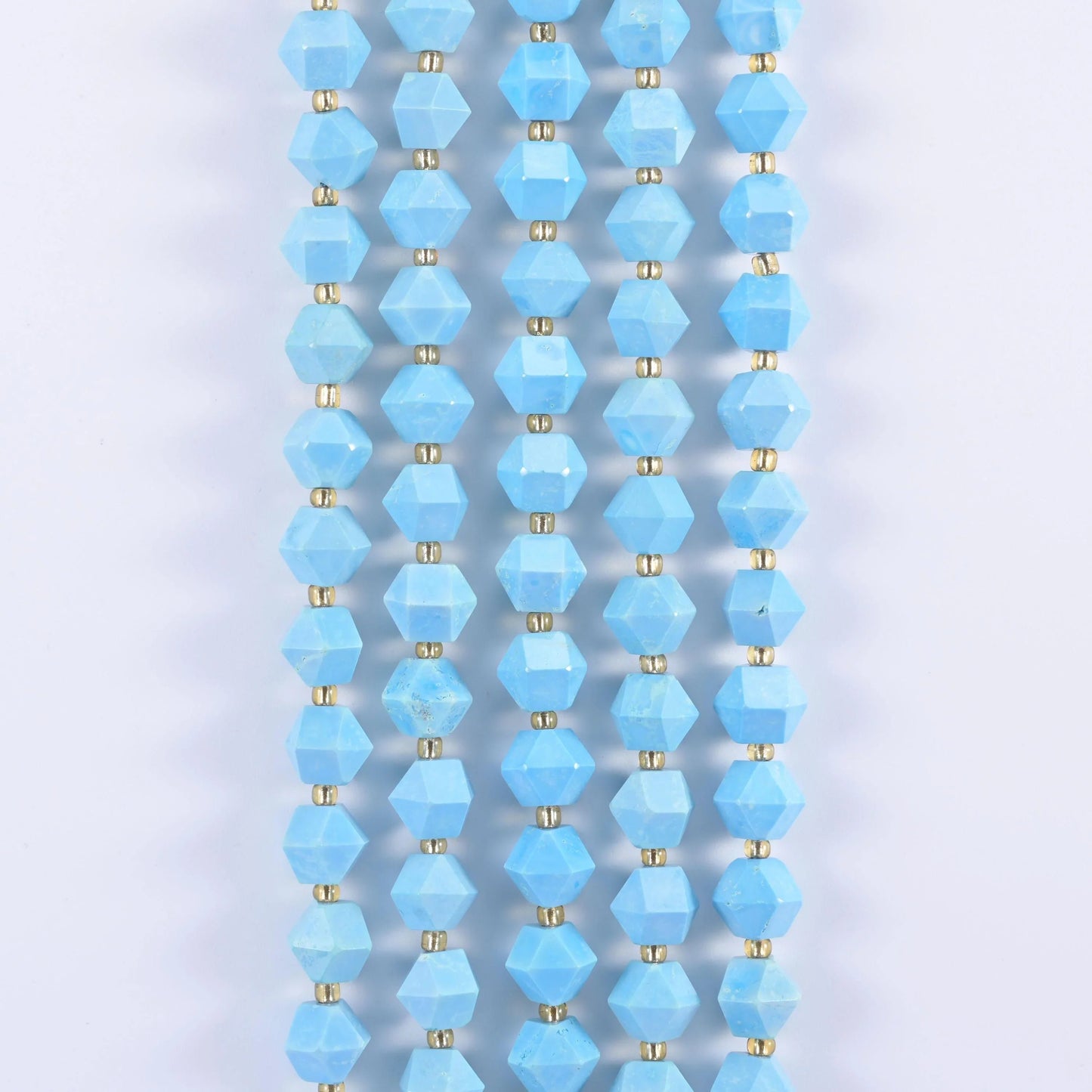 Dyed Blue Howlite faceted diamond rhombus beads for jewelry making