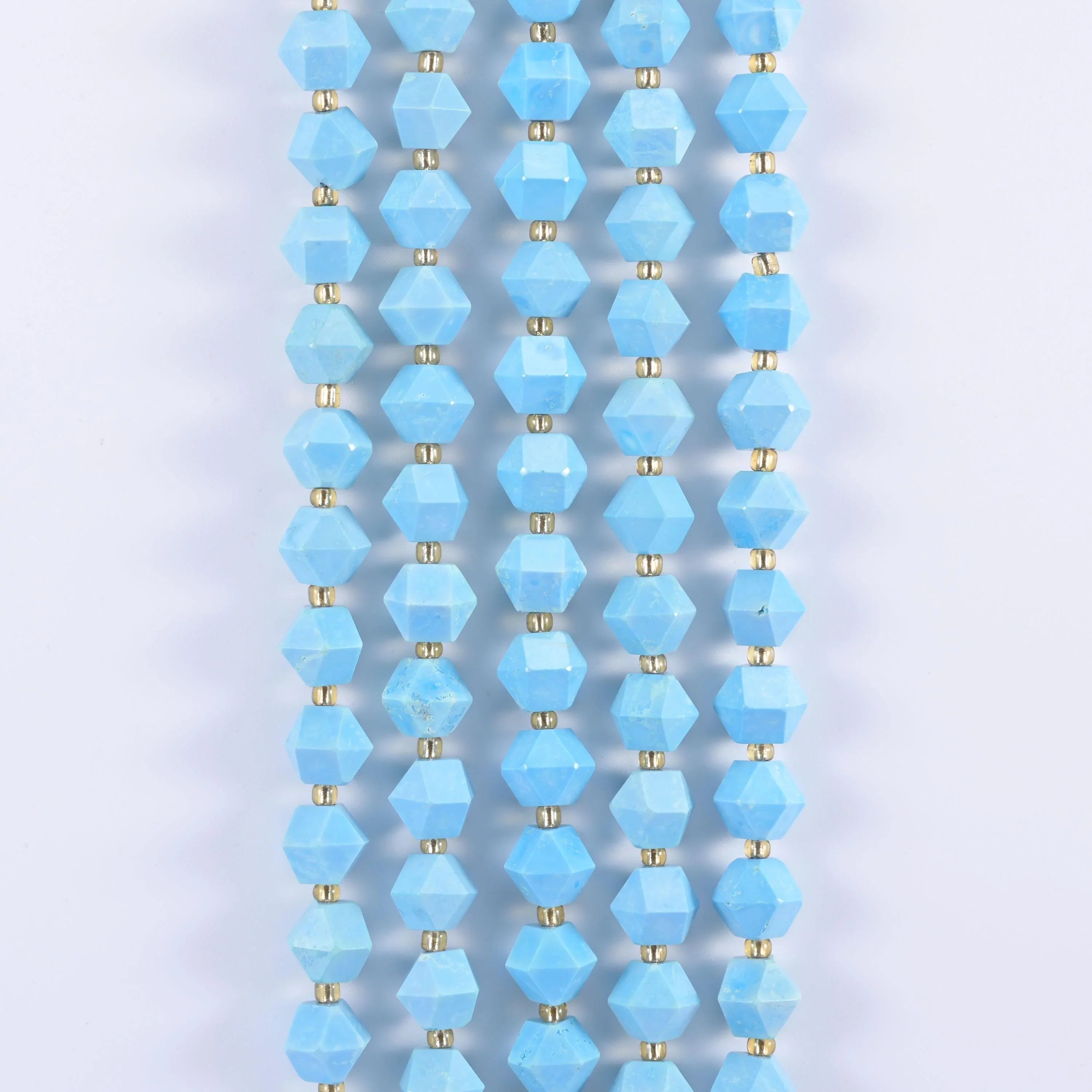 Dyed Blue Howlite faceted diamond rhombus beads for jewelry making