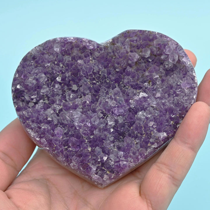 Natural Raw Amethyst Heart Cluster