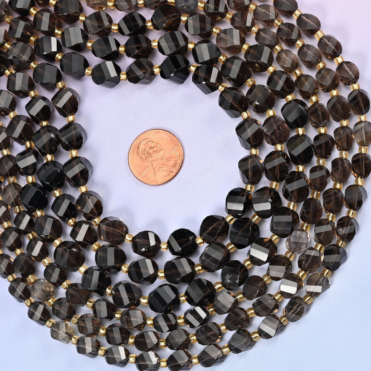 Smoky Quartz beads, sold per 15 inch strand